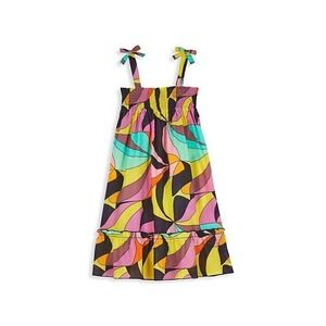 Vilebrequin Girl's 1984 Invisible Fish‎ Cotton Voile Dress Noir Size 8